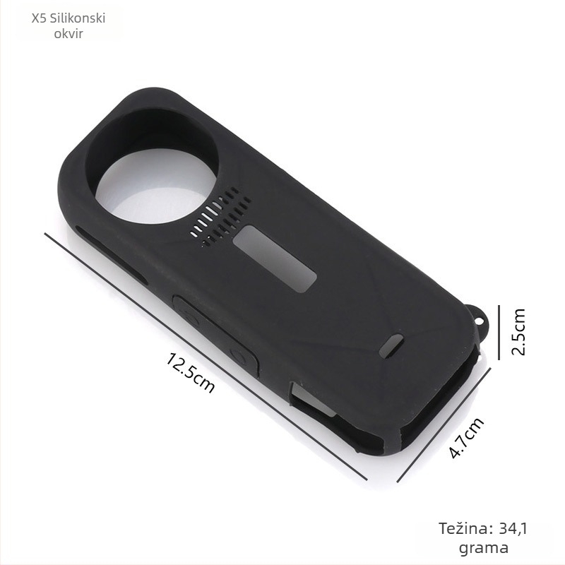 Silikon kućište za Insta360 X5 – Shadow Stone X5 zaštitno kućište za leću, panoramska kamera, otpornost na pad; kompatibilno sa Shadow Stone X5; materijal: silikon; tiskanje logotipa: dostupno