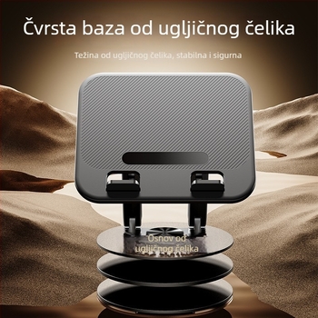 K75 Aluminijska Legura Rotirajući Stolni Držač Za Prijenosno Računalo i Tablet, 885 g