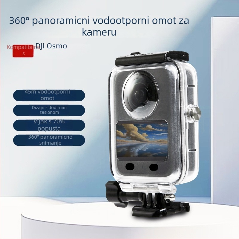 Vodootporno kućište za DJI Osmo 360 panoramsku kameru | PC + kaljeno staklo, prozirni PC + 316 nerđavnog čelika kućište, prilagođavanje logotipa, Kompatibilno s Osmo 360