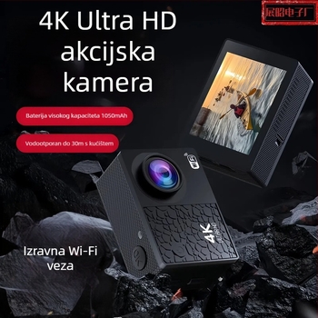 4K sportska kamera sa stabilizacijom, vodootporna, Wi‑Fi, 12MP