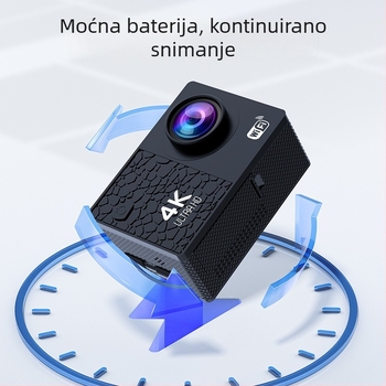 4K sportska kamera sa stabilizacijom, vodootporna, Wi‑Fi, 12MP