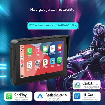 Vanjski prijenosni navigator za motocikl s praćenjem tlaka u gumama, Android Auto i CarPlay, Wi-Fi i 3D karte