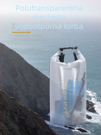 Prijenosna prozirno vodootporna torba-barel za vanjske aktivnosti – sklopiva kanta za rafting i plivanje