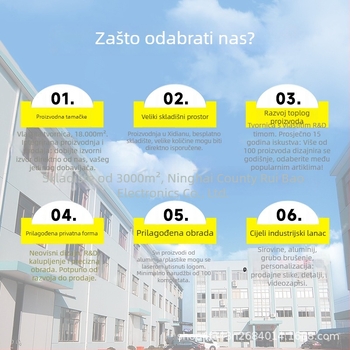 LED baterijska svjetiljka, aluminijsko kućište, punjiva, 360° rotacija, domet 100–200 m
