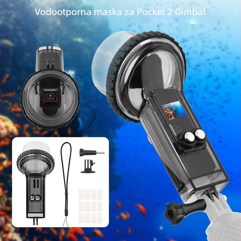 Brdrc Pocket 2 vodootporno kućište | Šifra proizvoda Ewb8377 | Materijal: PC | Uključuje vodootporno kućište, narukvicu, baza adaptera 1/4-inch, dugi vijak, 12 anti-fog listova