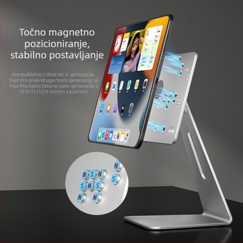 Shengpeng magnetski stalak za iPad za stolnu uporabu, sklopivi držač (Brend: Shengpeng; Model: Magnetic attraction; Kategorija: Držač za tablet/stalak; Stil: Sklopiv; Težina: 1,17 kg)
