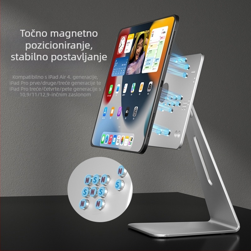 Shengpeng magnetski stalak za iPad za stolnu uporabu, sklopivi držač (Brend: Shengpeng; Model: Magnetic attraction; Kategorija: Držač za tablet/stalak; Stil: Sklopiv; Težina: 1,17 kg)