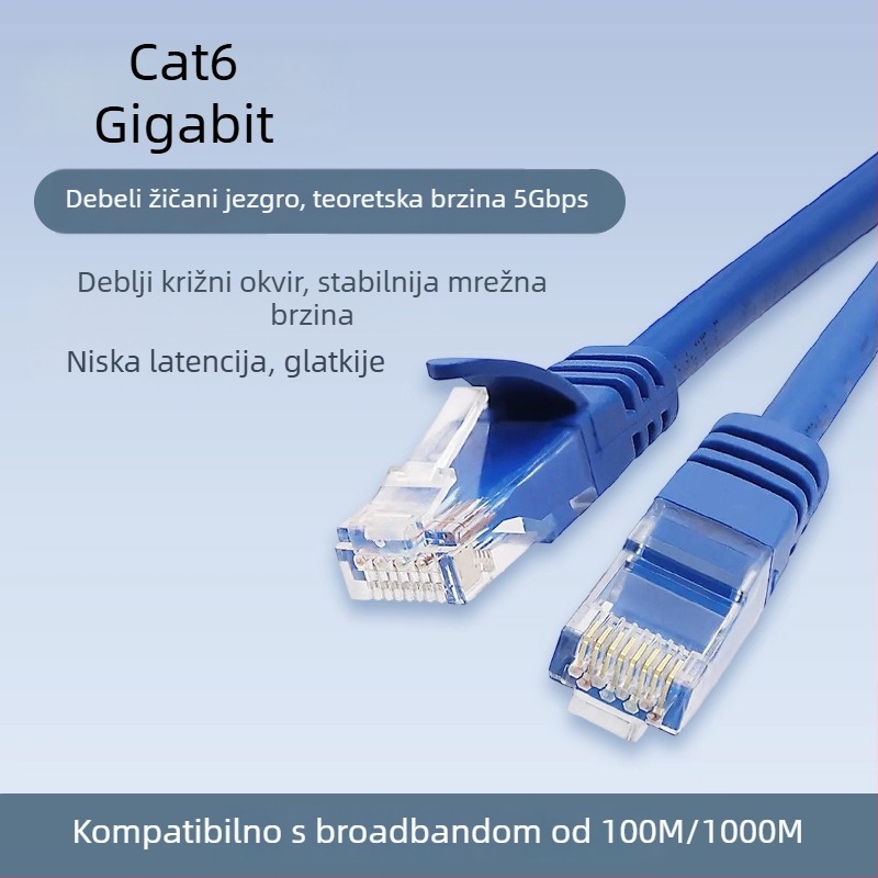 Cat6 Gigabit mrežni kabel RJ-45 unutarnji za usmjerivače