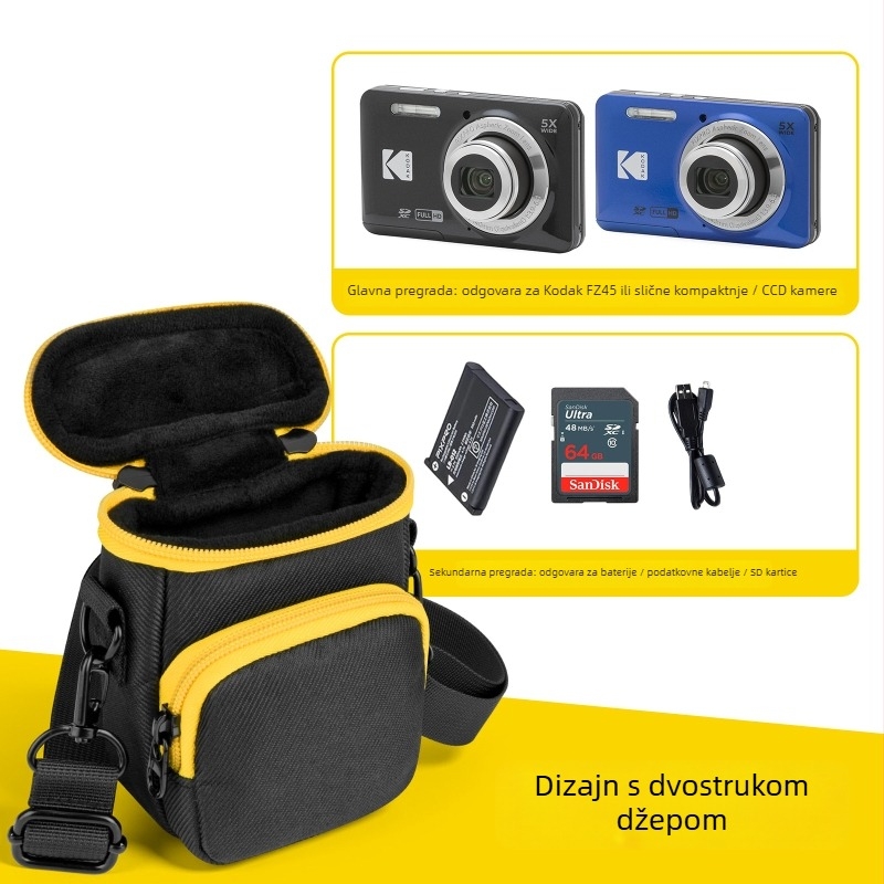 Coslinson torbica za pohranu za Kodak PixPro FZ55/FZ45/FZ53 i druge digitalne fotoaparate – prijenosno pohranjivanje s najlonskim zatvaračem