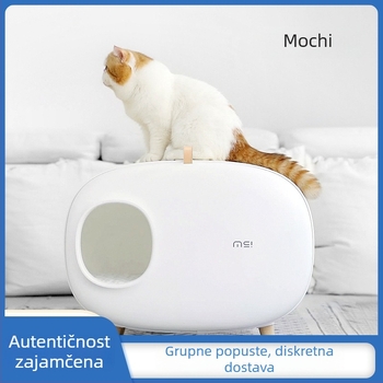 Makesure Mochi Velika poluzatvorena kutija za mačji pijesak s zaštitom od prskanja i kontrolom mirisa