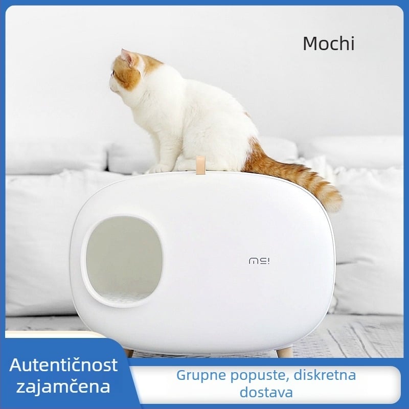 Makesure Mochi Velika poluzatvorena kutija za mačji pijesak s zaštitom od prskanja i kontrolom mirisa
