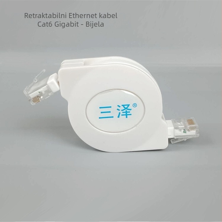 Cat6 prijenosni RJ-45 Ethernet kabel, 1,5 m, čisti bakar, 1000 Mbps