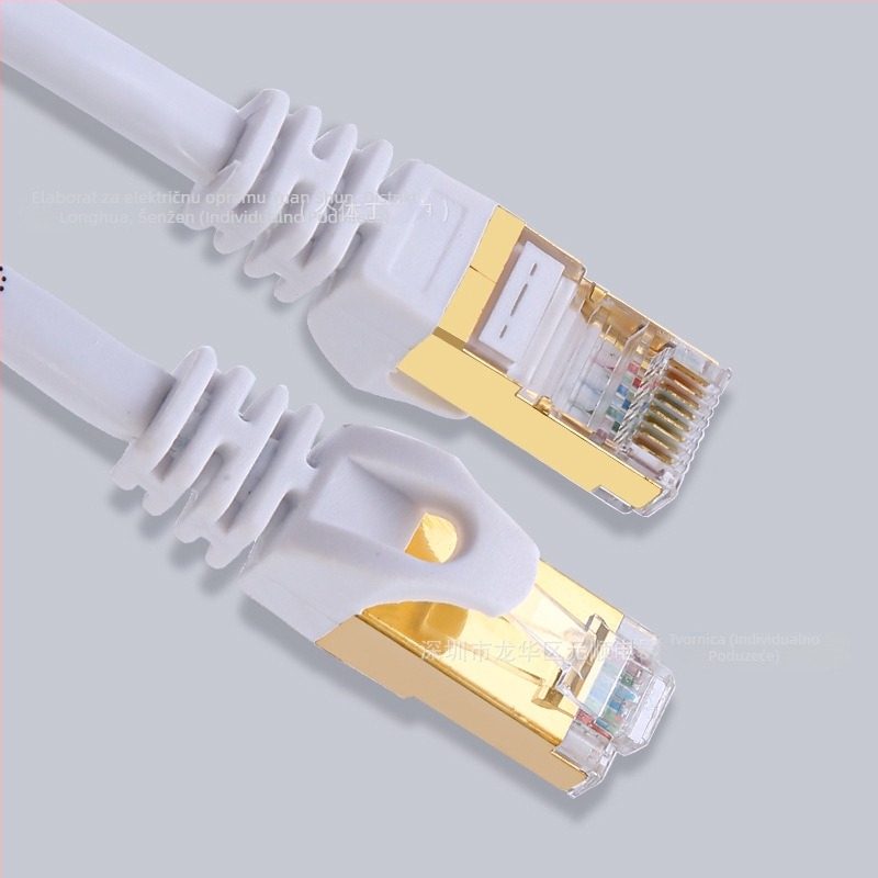 CAT7 Ethernet kabel, 8-žilni, 20 Gbps, -15 do 65°C, nategovacia čvrstoća 1000 N, tlačna čvrstoća 250P