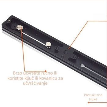 Ploča za brzo oslobađanje kompatibilna sa SLR, aluminijska legura, nosivost 6–10 kg, težina 0,25 kg