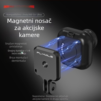 Flymile Insta360 Go Ultra magnetska brza otpuštajuća stražnja ploča s proširnim držačem za sportsku kameru