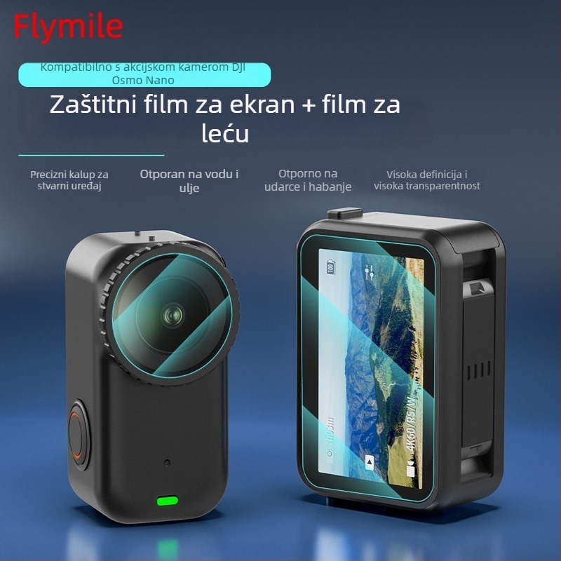 FLYMILE DJI Osmo Nano komplet zaštitnog zaslona: kaljeni film + hidrogel film