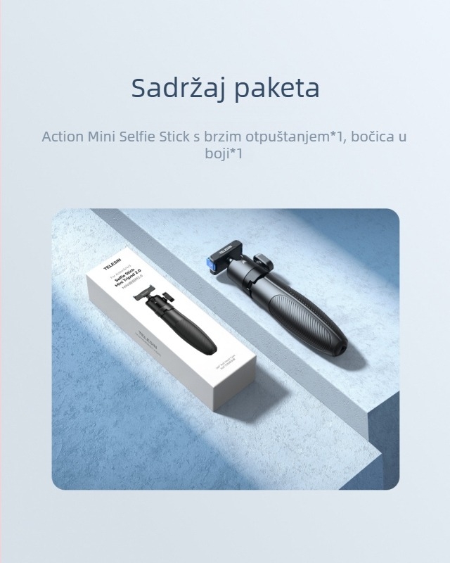 Telesin DJI Osmo 360 Panoramska kamera – Mini selfie štapić stativ s kugličnom glavom AC sučelje; Model S1-mnp-13-tdj; Materijal: Plastika; Primjenjivi modeli: Opća namjena