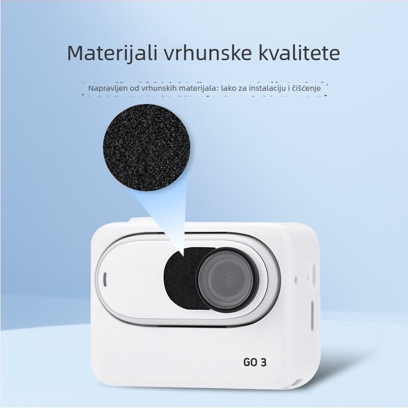Kompatibilno s Insta360 Go3S - prozirni spužvasti zaštitnik protiv vjetra za snimanje zvuka uz redukciju buke – dodatak Go3
