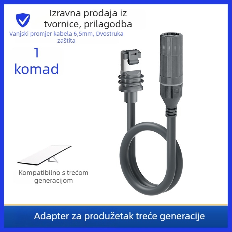 Kabel mreže Category 7 vanjski IP68 vodootporan produžni kabel s RJ-45, 1200 Mbps, duljina 0,2–3 m