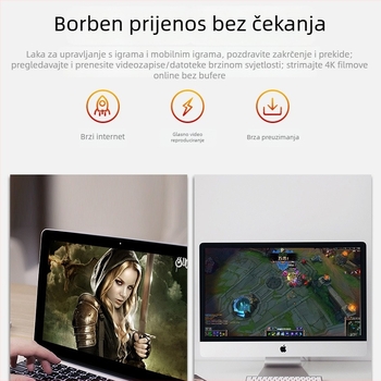 Cat8 Ethernet kabel, bez kisika bakar, RJ-45 konektor, unutarnja uporaba, za usmjerivač, 10G/20Gbps