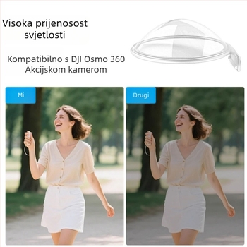 Set zaštitnog pokrova leće za DJI Osmo 360 (Model: O360 accessories; Uključuje: 2 zaštitna pokrivala za leću, 2 pamučna jastučića)