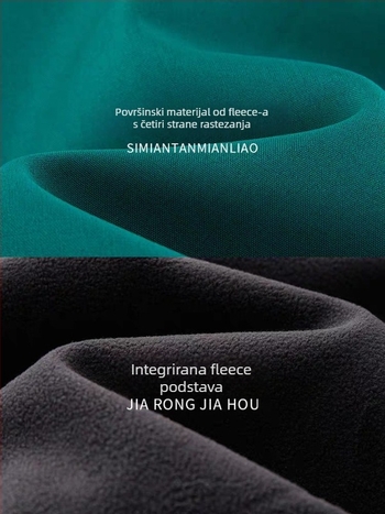 Unisex medicinski radni set — zimski, dugi rukavi, V-izrez, tkanina poliester/spandeks (90–95% poliester)