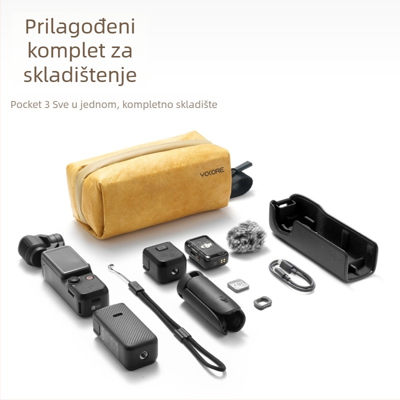 Dji Pocket3 torba za skladištenje, Prijenosna torba za Pocket3, Materijal: Dupont Paper, Marka Travel Core, Pakiranje: Karton