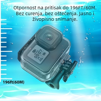 Youyixin 9-13 vodootporna kutija za GoPro HERO9-13; materijal: PC, kaljeno staklo i nehrđajući čelik; kompatibilan s HERO9-13; otporan na prašinu i namijenjen za potapanje