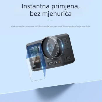 TELESIN zaštitno zaštitno staklo za ekran od kaljenog filma za DJI Action 3/4 – kompatibilno s DJI Action 3/4, materijal: kaljeni film, uključuje kaljeni film i vrećicu s alkoholom