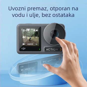 TELESIN zaštitno zaštitno staklo za ekran od kaljenog filma za DJI Action 3/4 – kompatibilno s DJI Action 3/4, materijal: kaljeni film, uključuje kaljeni film i vrećicu s alkoholom