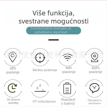 GPS lokator za kućne ljubimce (ABS, polymer baterija, 32 MB memorije, GPS točnost 1-5 m)