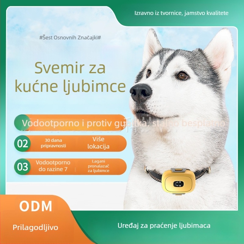 GPS lokator za kućne ljubimce (ABS, polymer baterija, 32 MB memorije, GPS točnost 1-5 m)