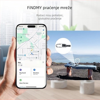 Lokator ključeva za Airtag, privjesak protiv gubitka, magnetsko punjenje, tijelo od cinkovog legura, model YS01