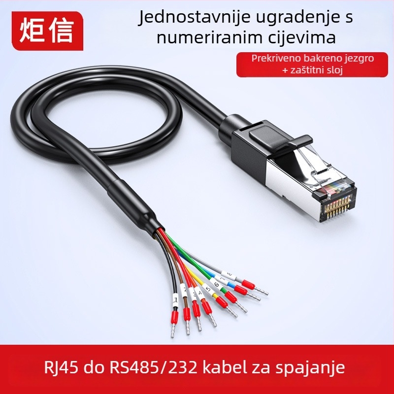 Juxin Kontrolna linija RJ45 na 8P8C kabel za RS232/485 debugging, uvijeni par