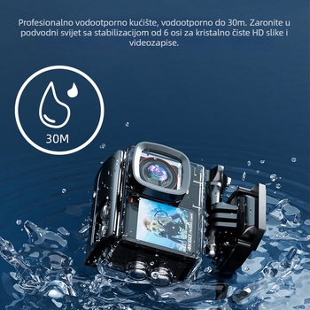 Kamera za akciju za biciklizam – 48 MP senzor, TF kartica pohrana, dvostruki LCD zasloni, model A26, trajanje baterije 90–110 minuta