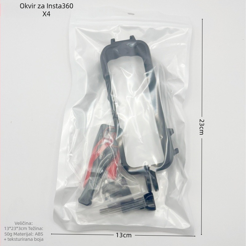 Insta360 X4 plastični okvir za panoramsku kameru, zaštitni vanjski okvir, dvostruka hladna cipa i proširivi nosač tipa rabbit cage (Marka: Insta360; Model: Mini; Kompatibilni modeli: General; Materijal: Drugo; Licencirana privatna marka: Da)
