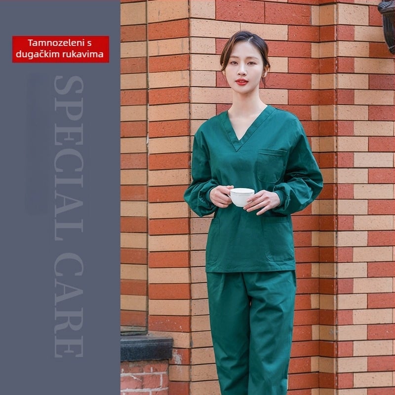 Unisex medicinski scrubs za pranje ruku, za operacijsku dvoranu i stomatološke klinike, pamuk i odvodi vlagu