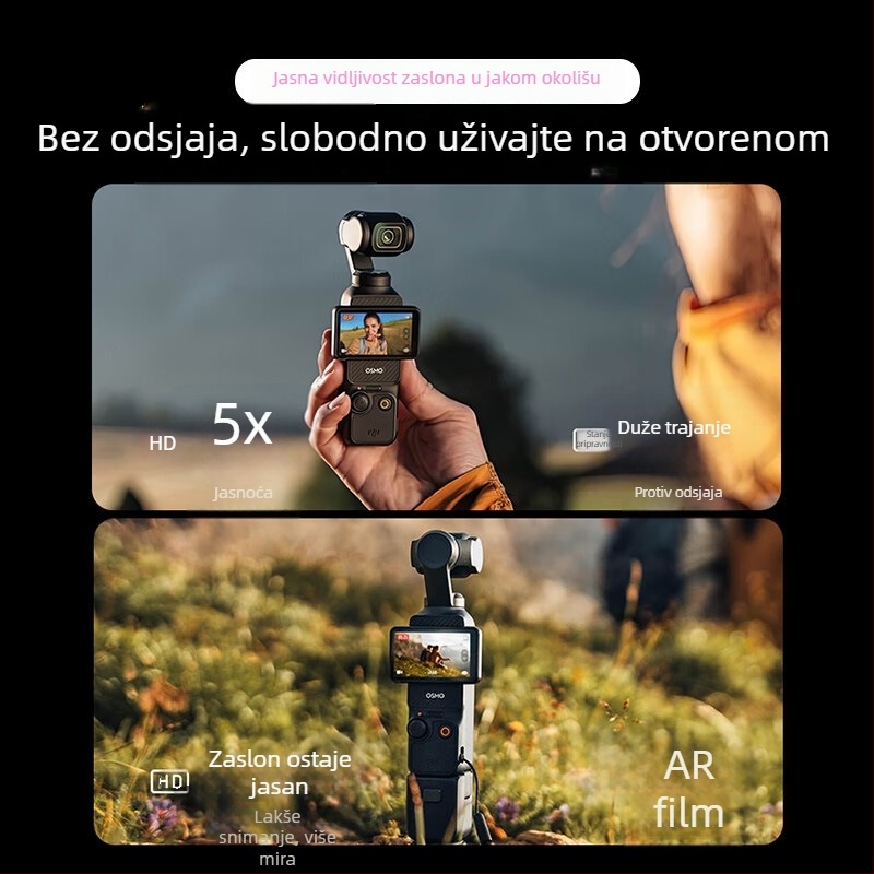 Zaštitni film za objektiv DJI Osmo Pocket 3 s elektroplatiranim anti-refleksnim premazom, otporan na ogrebotine i otiske prstiju