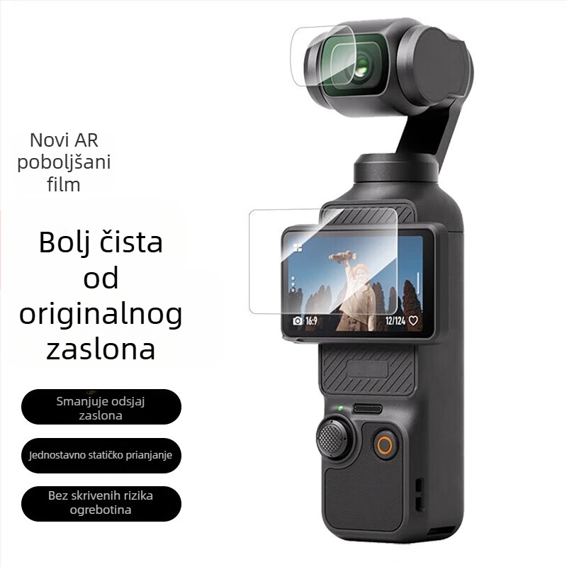 Zaštitni film za objektiv DJI Osmo Pocket 3 s elektroplatiranim anti-refleksnim premazom, otporan na ogrebotine i otiske prstiju