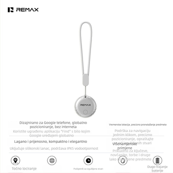 Remax F10 real-time lokator za iOS, 230mAh, 6,3 g