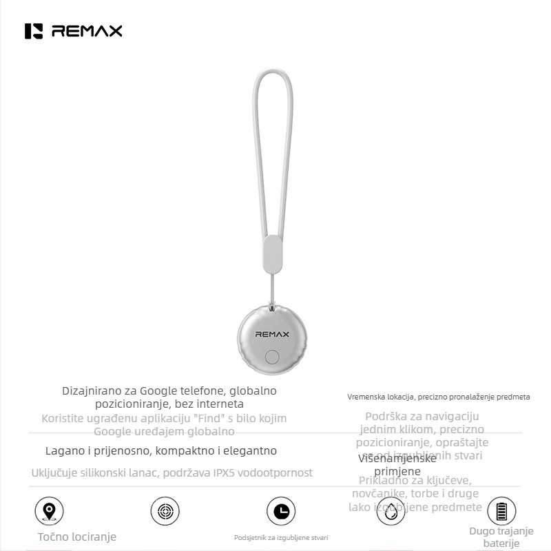 Remax F10 real-time lokator za iOS, 230mAh, 6,3 g