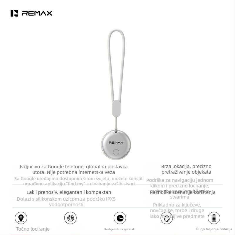 Remax F10 real-time lokator za iOS, 230mAh, 6,3 g