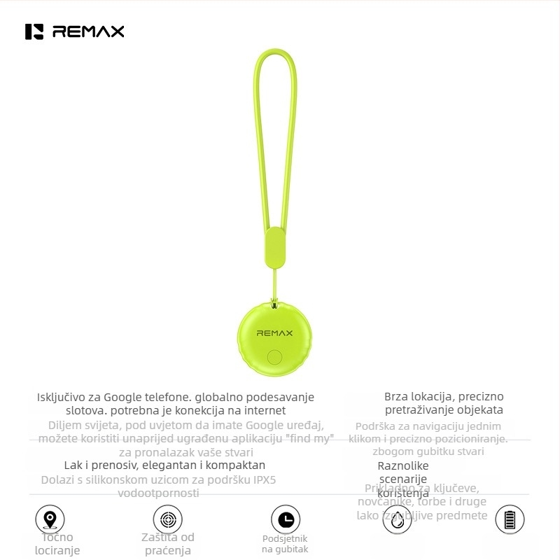 Remax F10 real-time lokator za iOS, 230mAh, 6,3 g