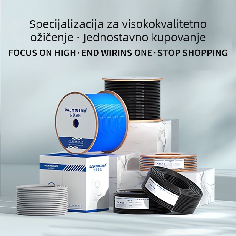Cat5e neizolirani PoE Ethernet kabel za inženjerske i pametne kućne nadzor - 1000 Mbps - Duljine: 10 m, 100 m, 280 m, 300 m