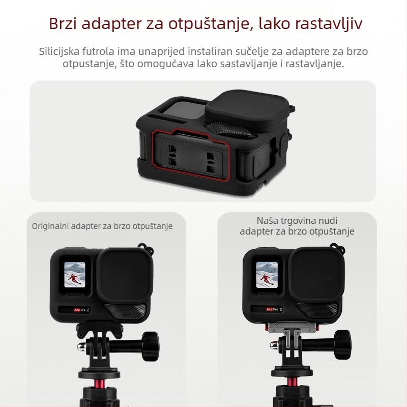 Insta360 Ace Pro 2 Zaštitno Silikonsko Kućište za Tijelo i Dodaci za Objektiv (OEM, AC2012, Licencirane privatne Marke: Da)