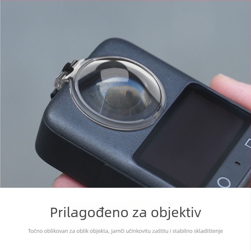 Zaštitnik objektiva za DJI Osmo 360 – Integrirani poklopac objektiva, Otporan na ogrebotine, Materijal: plastika + silikon, Model Os-g041