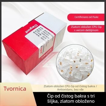 TCL PQ0101 RJ45 mrežni konektor Crystal Head nezaštićeni, Gigabit, injekcijsko lijevanje