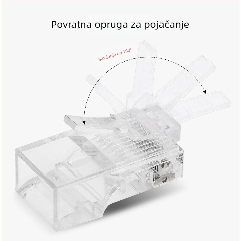TCL PQ0101 RJ45 mrežni konektor Crystal Head nezaštićeni, Gigabit, injekcijsko lijevanje