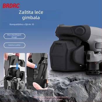 Brdrc Zaštitni poklopac za objektiv za DJI Air 3S, prašno-otporno i otporno na udarce, s čvrstim kopčom, PC materijal, težina 53,8 g, uključuje poklopac objektiva