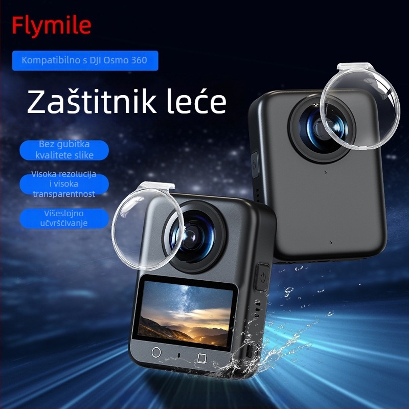 DJI Osmo 360 Panoramska Kamera: Zaštitni objektiv protiv zamagljivanja, Poklopac za prašinu i futrola za padove – OEM marka, Spot roba, Licencirane privatne marke: Da